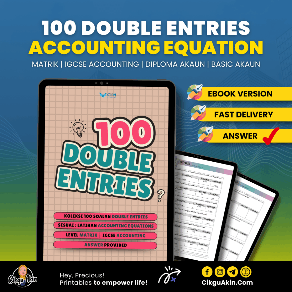 100 Double Entries Accounting Equation