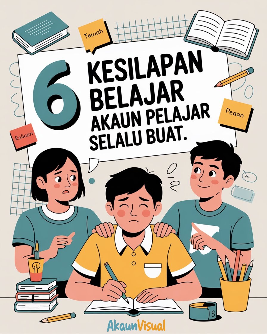 6 Kesilapan Belajar Akaun Pelajar Selalu Buat