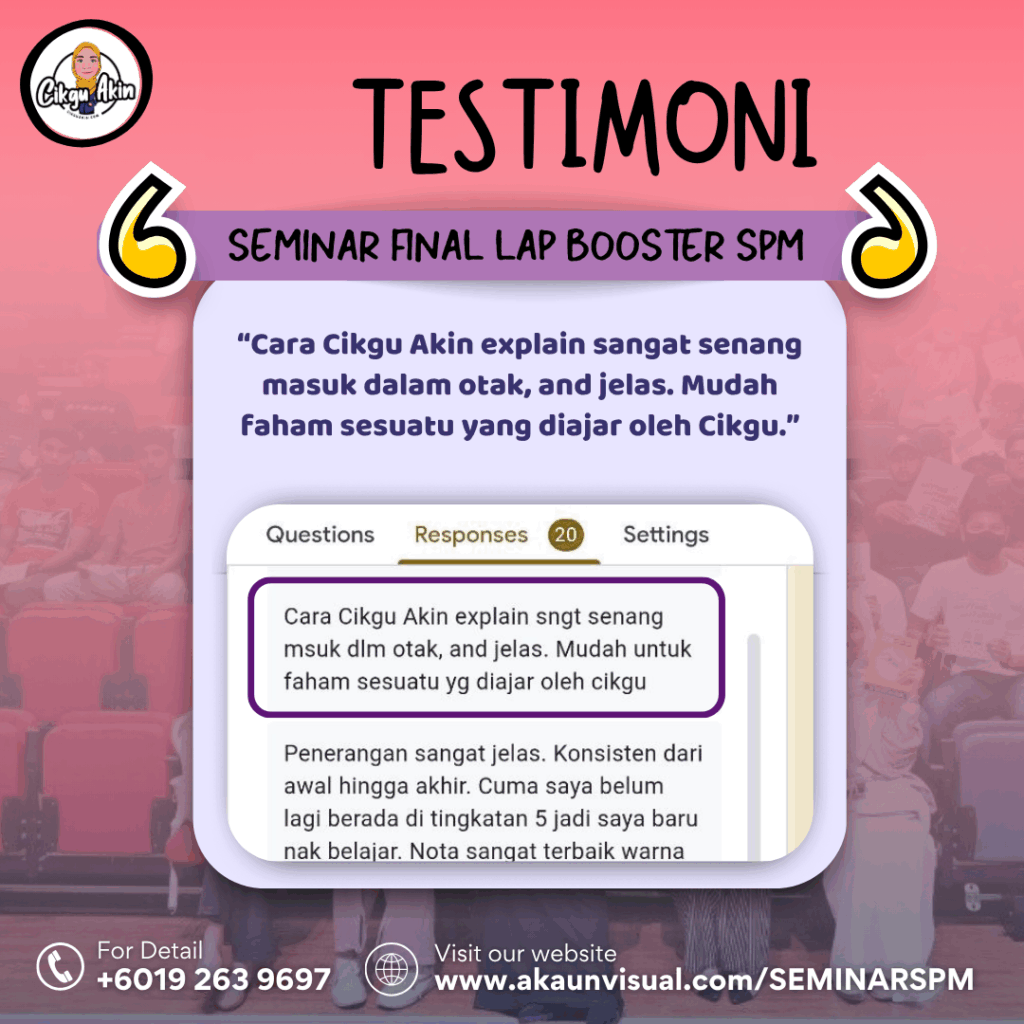 Feedback Seminar SPM Prinsip Akaun Cikgu Akin SPMFlix CMN Academy