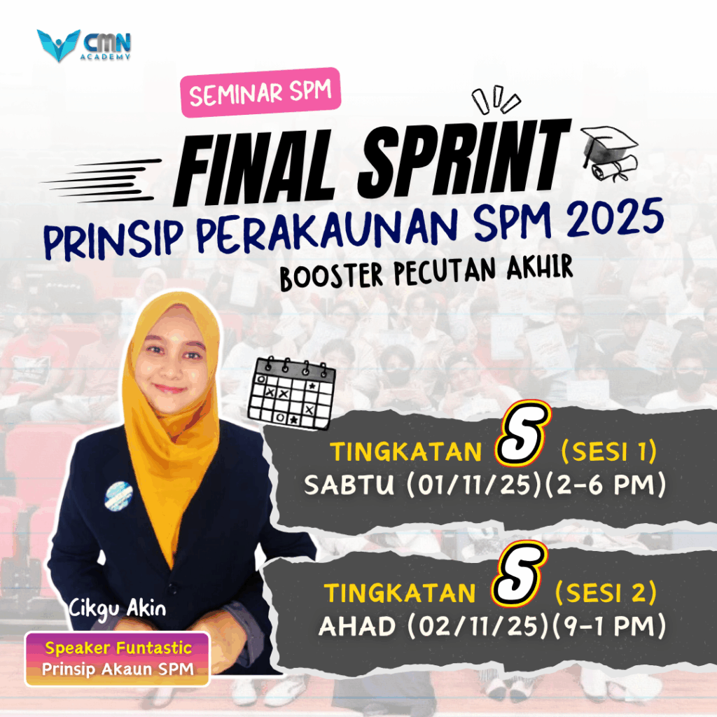 Seminar SPM Prinsip Akaun Cikgu Akin SPMFlix CMN Academy